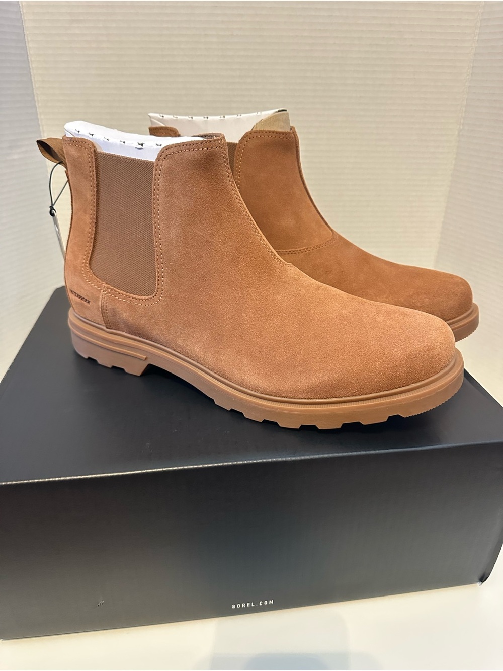 Sorel Cyprus Chelsea WP Men’s 13 Velvet Tan Suede Waterproof Boots NWT